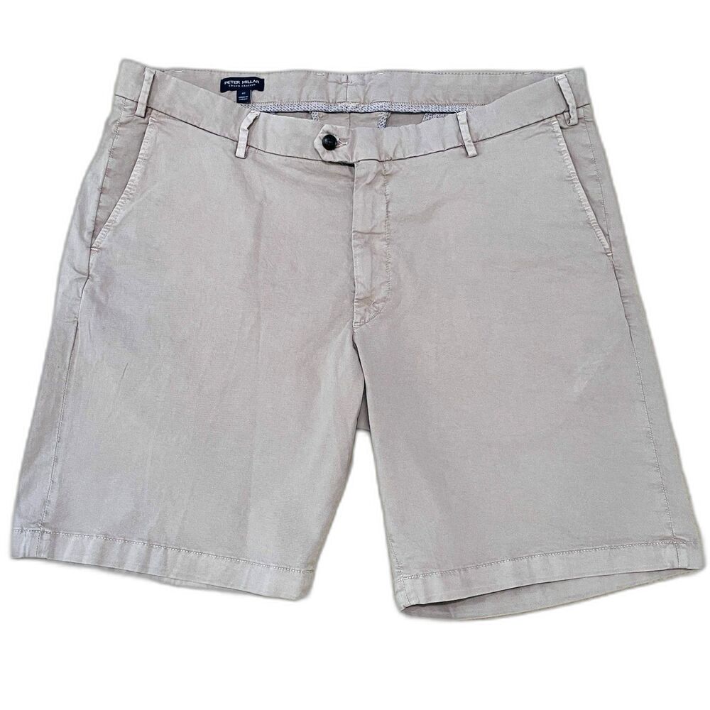 $140 Peter Millar NWT Men's 40 Concorde Garment-Dyed Stretch-Cotton Twill Shorts